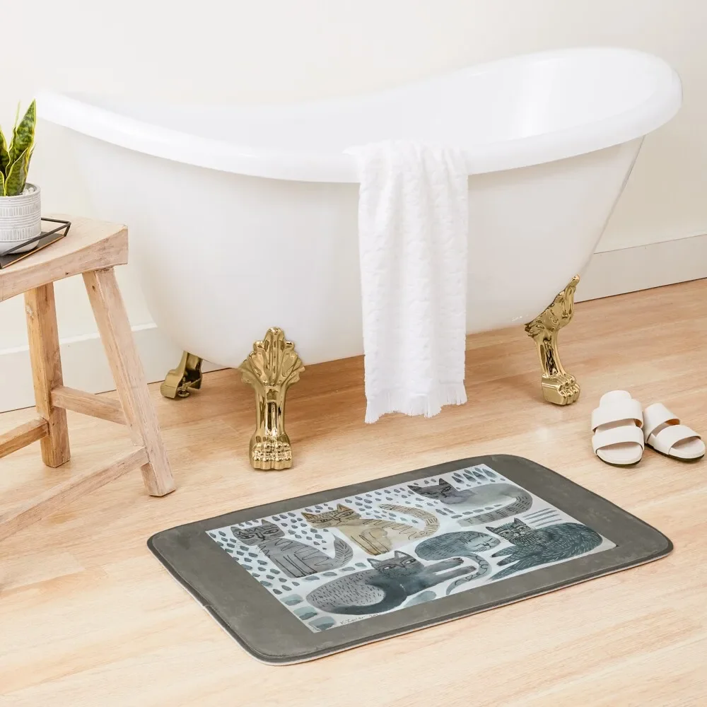 

Cats doodle Bath Mat Absorbent Bathroom Living Room Rug Floors For Bathroom Mat