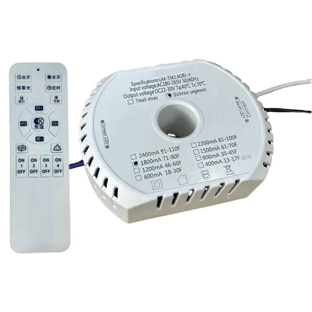 22-30V Dimmable LED Driver with Remote Control for Chandeliers Supporting Adjustable Output Current and 180V 265V Input