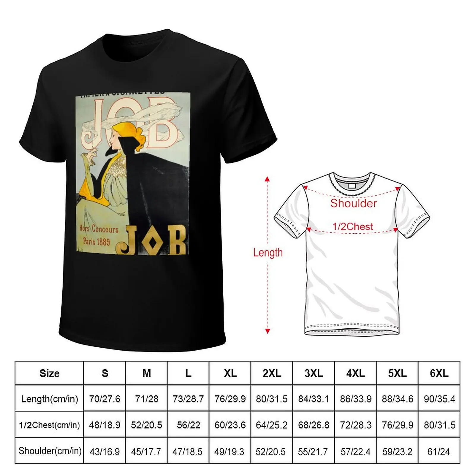 JOB Rolling Papers - Jane Atché 1896 T-Shirt anime tshirt cute tops rapper graphic tees Short sleeve tee black t shirts for men