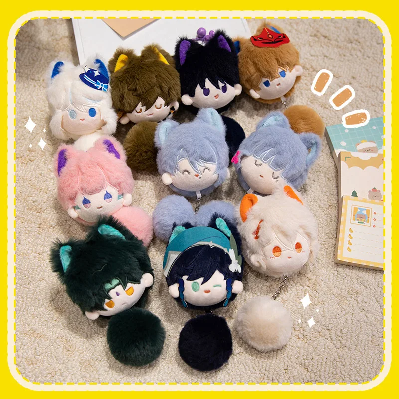 

Аниме мультфильм Genshin Impact Zhongli Furina Balladeer плюшевая игрушка креативная новая мини-плюшевая кукла школьный рюкзак брелок аксессуары