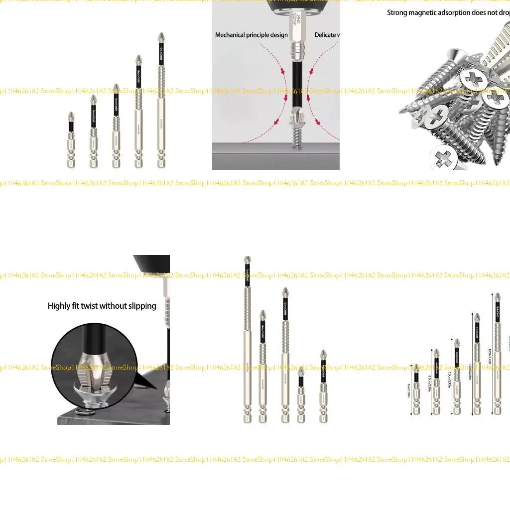 

Q2Q4 6Pcs K5 Batch Head Crossing Screwdriver Hardness Impact Drill Bit