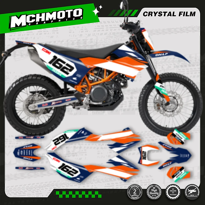 

MCHMFG Motorcycle Graphics Background Decals Stickers Kits For KTM 2013 2014 2015 2016 2017 2018 Enduro R 690