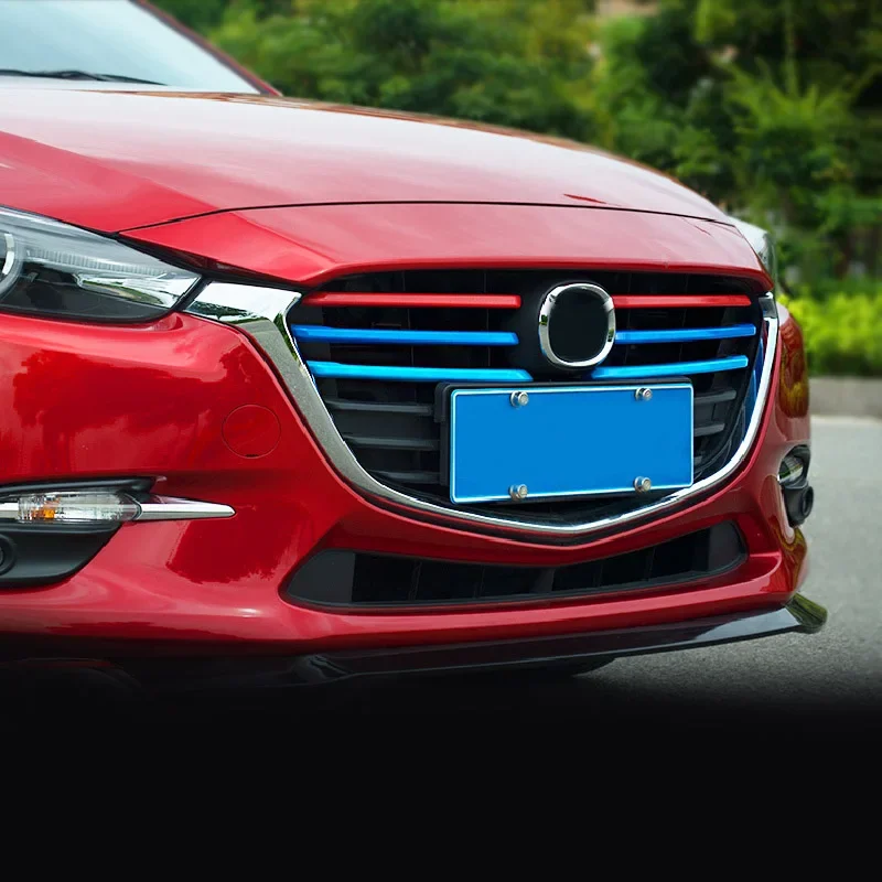 

6pcs For Mazda 3 Axela 2017-2019 Front Grille Decorate Strip