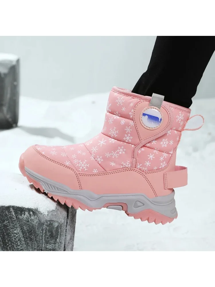 Vente chaude filles bottes enfants bottes de neige pour garçons mode baskets hiver enfants bottes de neige chaudes Sport mode chaussures en cuir