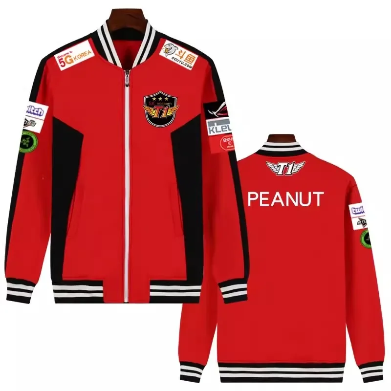 Game LOL World Champion S7 Team SKT T1 Players Uniform Baseball Jacket Faker Men's Top New XXS-3XL Plus sizes