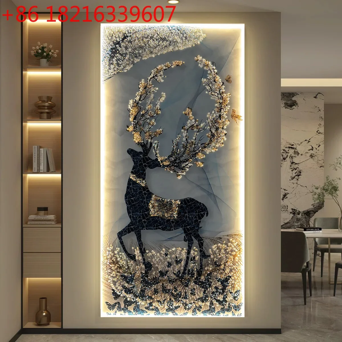 Entrance decorative painting led lighting painting high-end atmosphere corridor aisle hanging painting living room