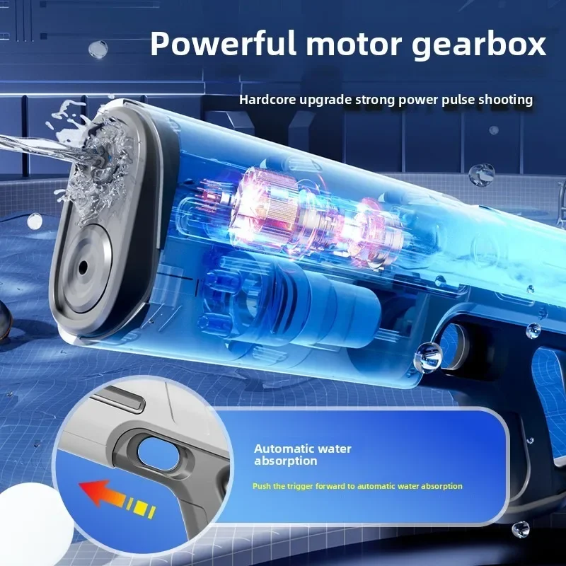 Kinderen Volautomatisch Waterpistool Opslagpistool Grote capaciteit Elektrisch Waterabsorberend Speelgoedpistool Zomer Outdoor Waterspeelgoed Cadeau