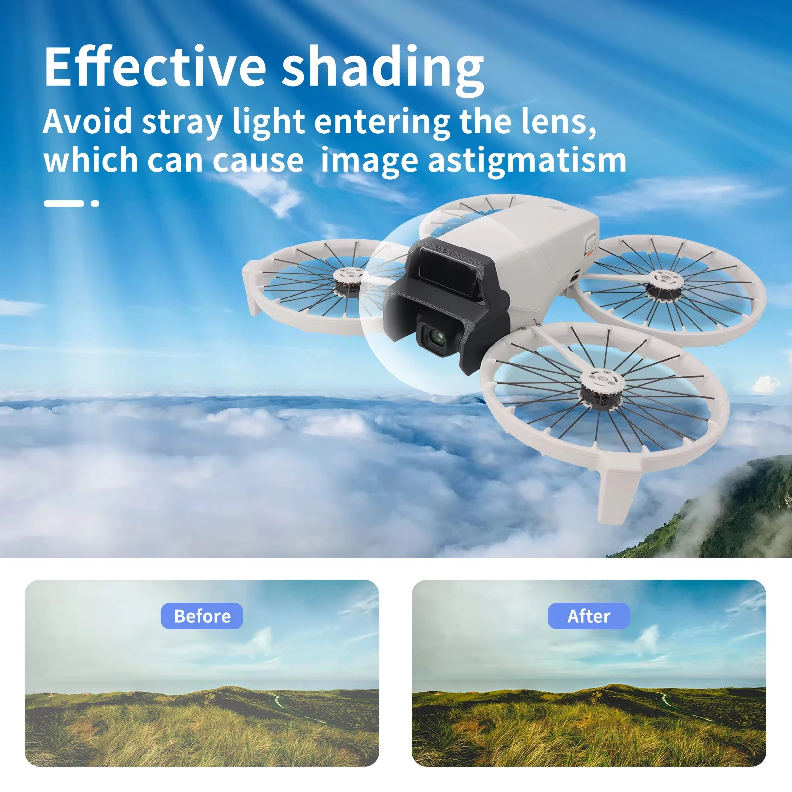 Gimbal كاميرا معدات الحماية ل DJI الوجه المضادة للوهج المضادة للتصادم المضادة للخدش عدسة هود ظلة حماية الملحقات