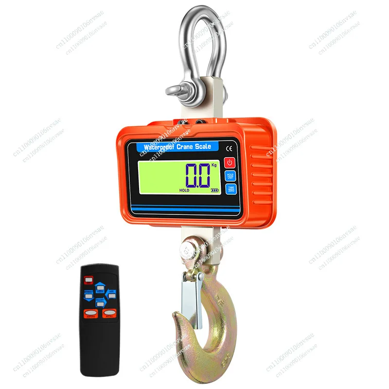 2T waterproof electronic hanging scale 3T LCD digital high definition large screen display 3 tons hook scale portable