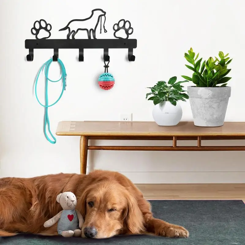 Dog Collar Holder For Wall Collar Hanger Storage Holder Animal Paws Decorative Hook Organizer For Bedroom Entryway Farmhouse