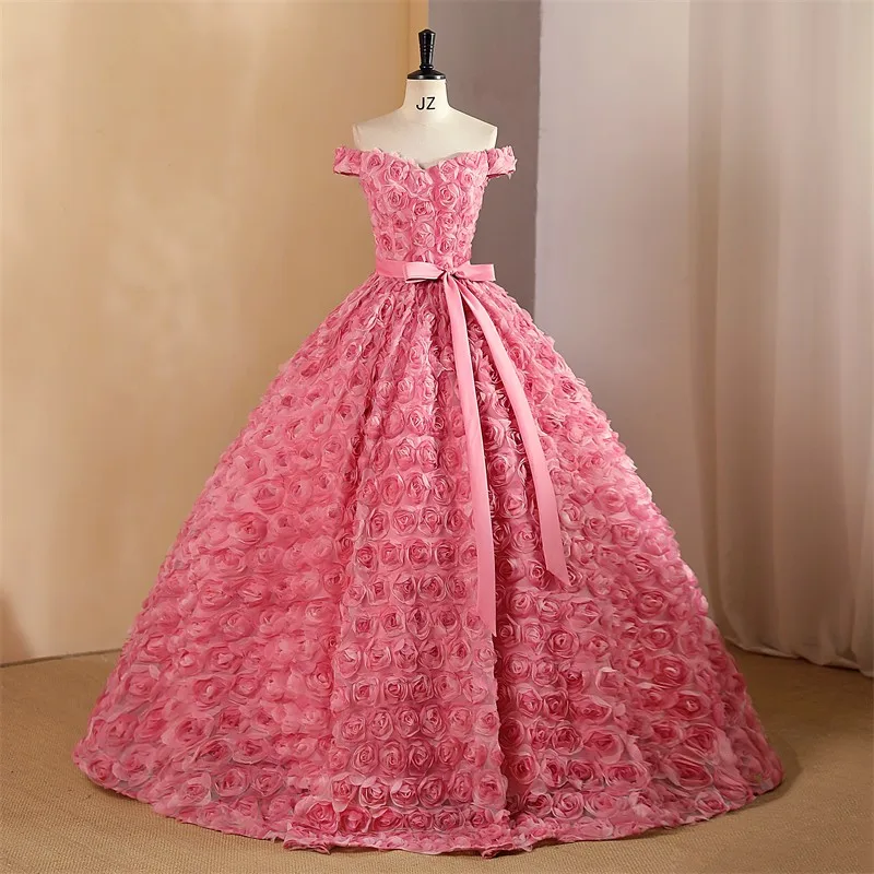 Sonhar-Vestidos de Quinceañera de flores dulces, vestido de baile elegante, fiesta de cumpleaños, graduación, vestido Formal, nuevo, 2024