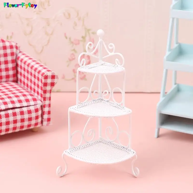 

1:12 Dollhouse Miniature Simulation Wrought Iron Storage Rack Tripod Model DIY Accessories Toys Scene Model Ornament 1pc