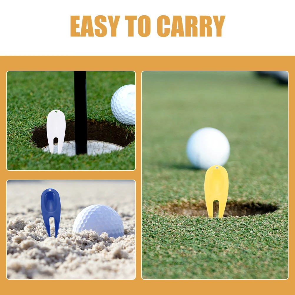 

8Pcs Golf Divot Tool Lightweight Portable Golfs Accessories Durable Material Lawn Repairing Fork Golf Divot Tool