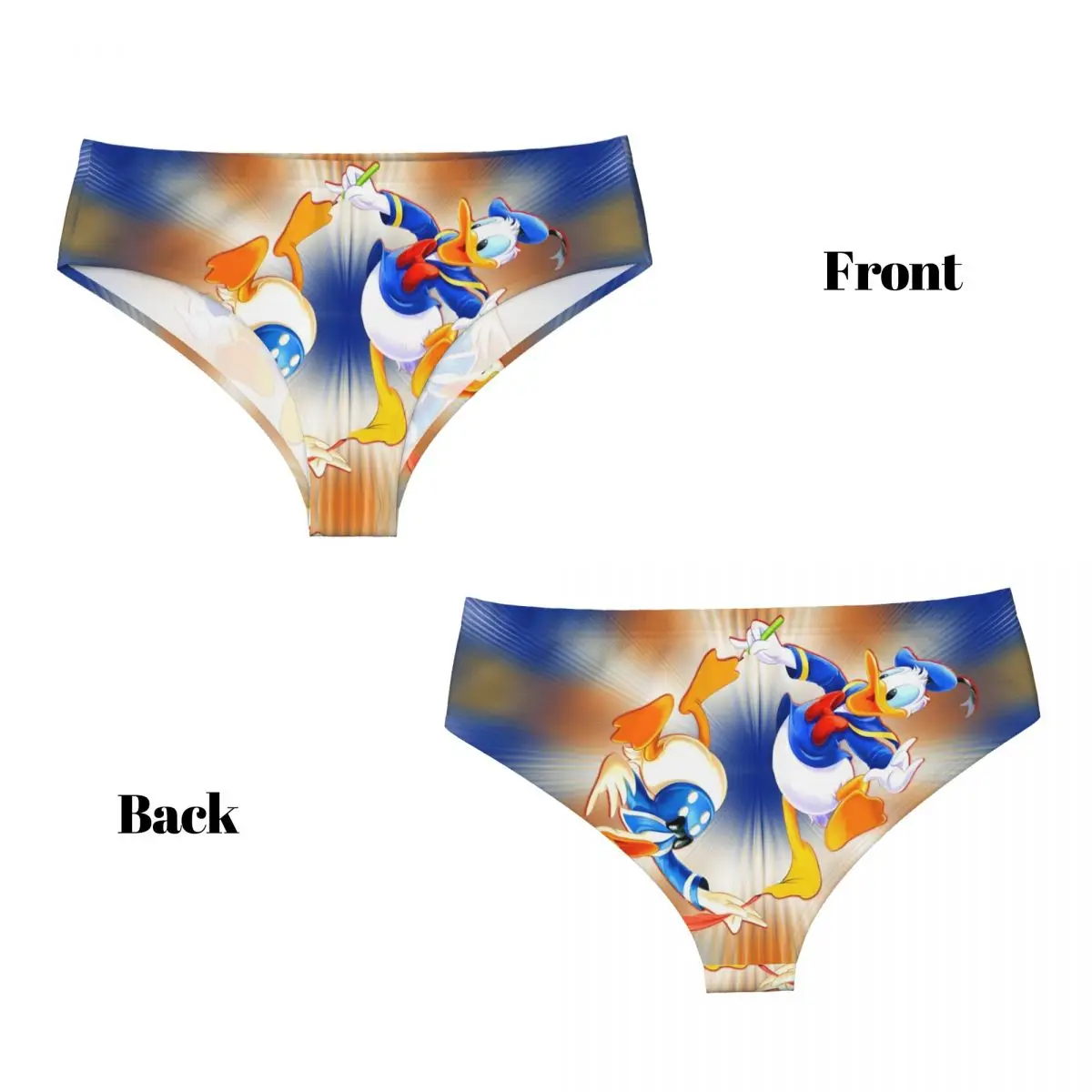 مخصص دونالد داك الرسوم المتحركة هزلية موجز سراويل النساء الملابس الداخلية الكلاسيكية تنفس