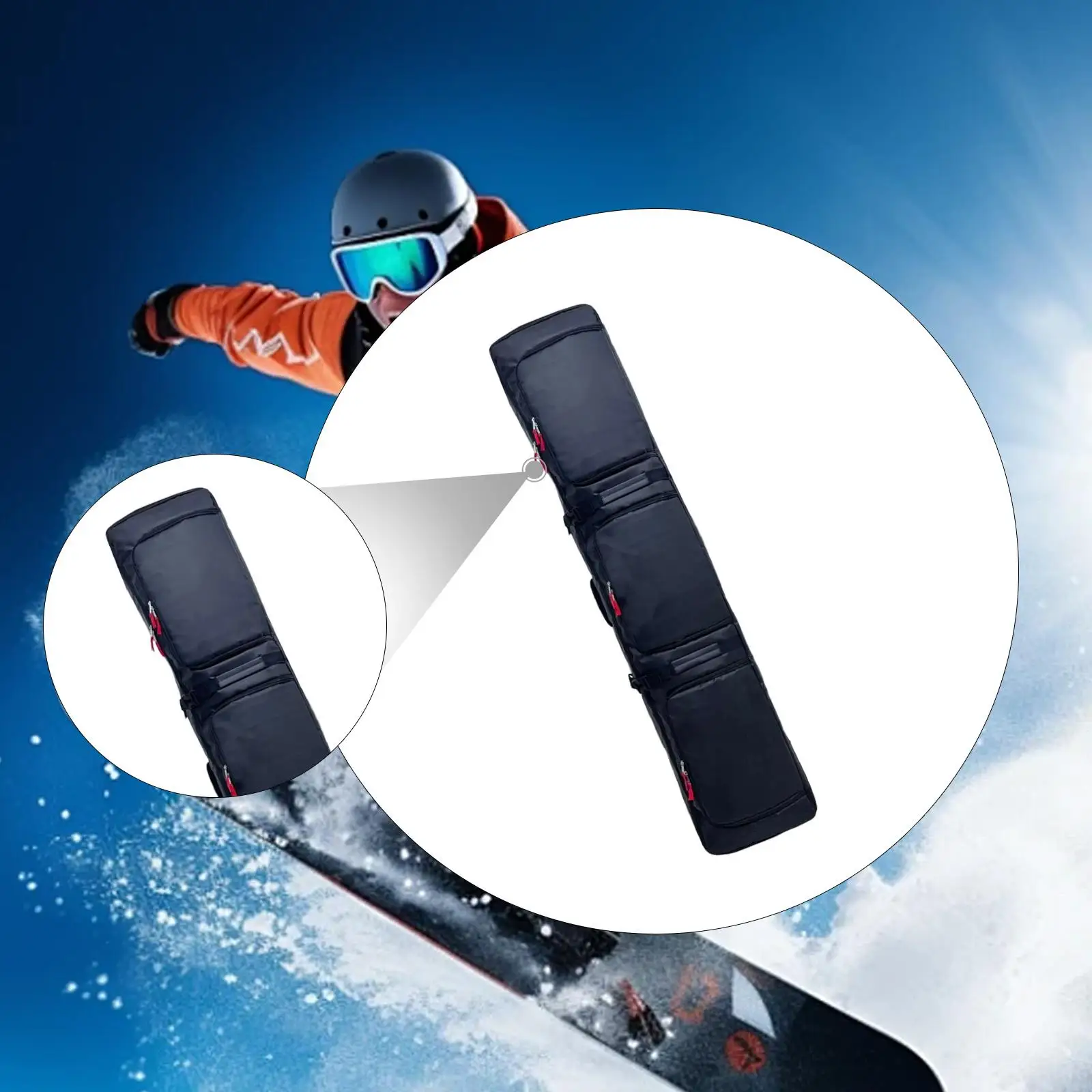 

Портативная сумка для лыж с колесами из ткани Оксфорд, дорожная сумка для хранения снаряжения для сноуборда для мужчин и женщин, для зимних видов спорта