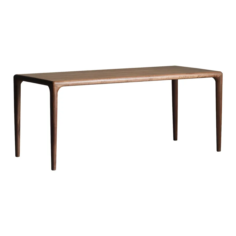 Mesa de jantar retangular de madeira maciça para casa, móveis para sala de jantar