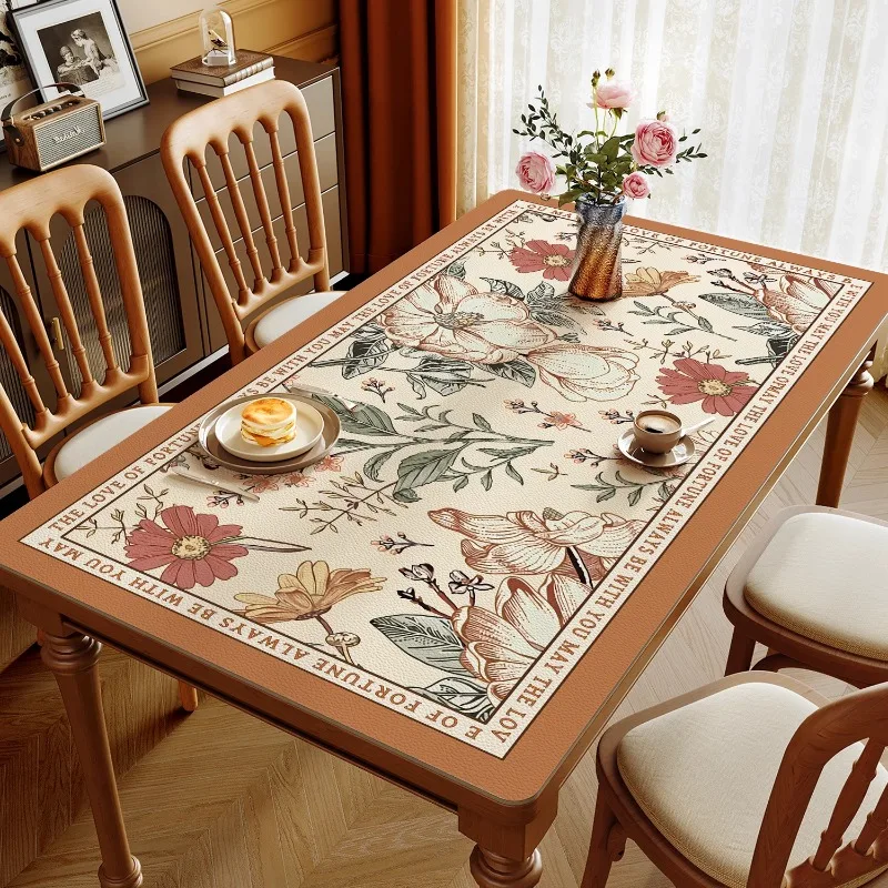 Table mat waterproof, oil proof, no wash, light luxury, high-end feeling, tablecloth insulation, coffee table protection pad