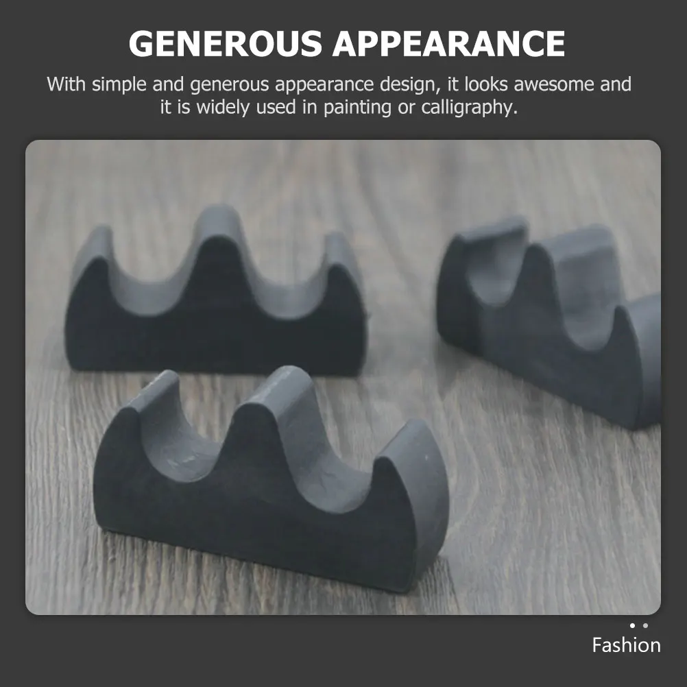 6 قطع من حامل قلم فرشاة الخط البلاستيكي، تصميم بسيط، قاعدة ثابتة، حامل قلم لاستخدام ممارسة الرسم بالفرشاة #4