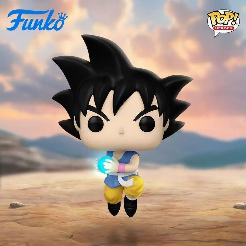 لعبة دراغون بول سلسلة سوبر سايان 3 غوكو عمل أرقام أنيمي فانكو البوب تمثال سطح المكتب الديكور تحصيل نموذج لعب الاطفال هدية #4