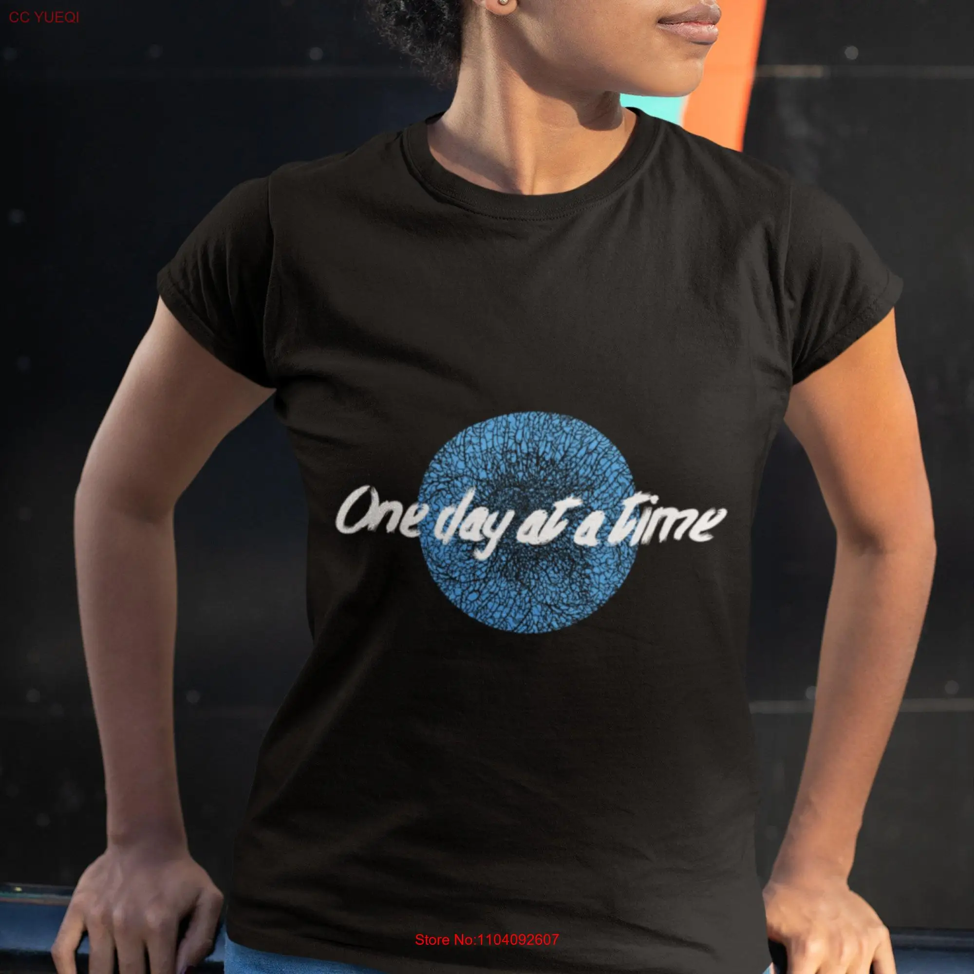 One day at a time t shirt positive uplifting quote Strong mental heath top Zen inspired tee mindful living fun great gift