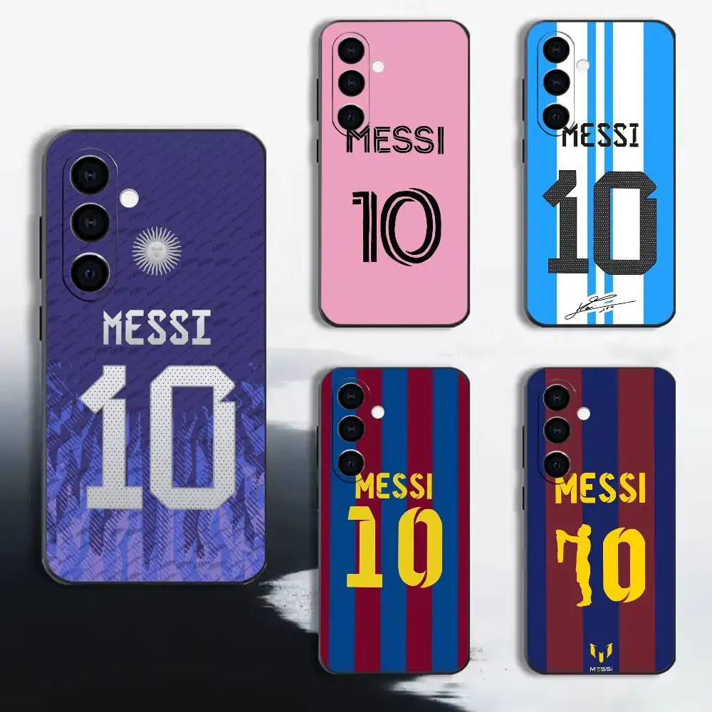 L-Lionel M-Messi -10 J-Jerseys  Phone Case For Samsung A72,A53,A71,A70,A52,A73,A51,Silicone Black Soft
