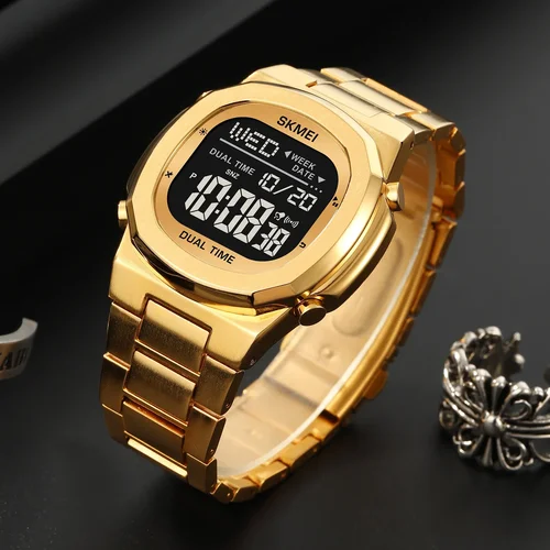 Imagen 2 del producto SKMEI 2004 reloj deportivo para hombre, reloj de pulsera electrónico resistente al agua, reloj con alarma y fecha, relojes para hombre, cronómetro luminoso multifunción