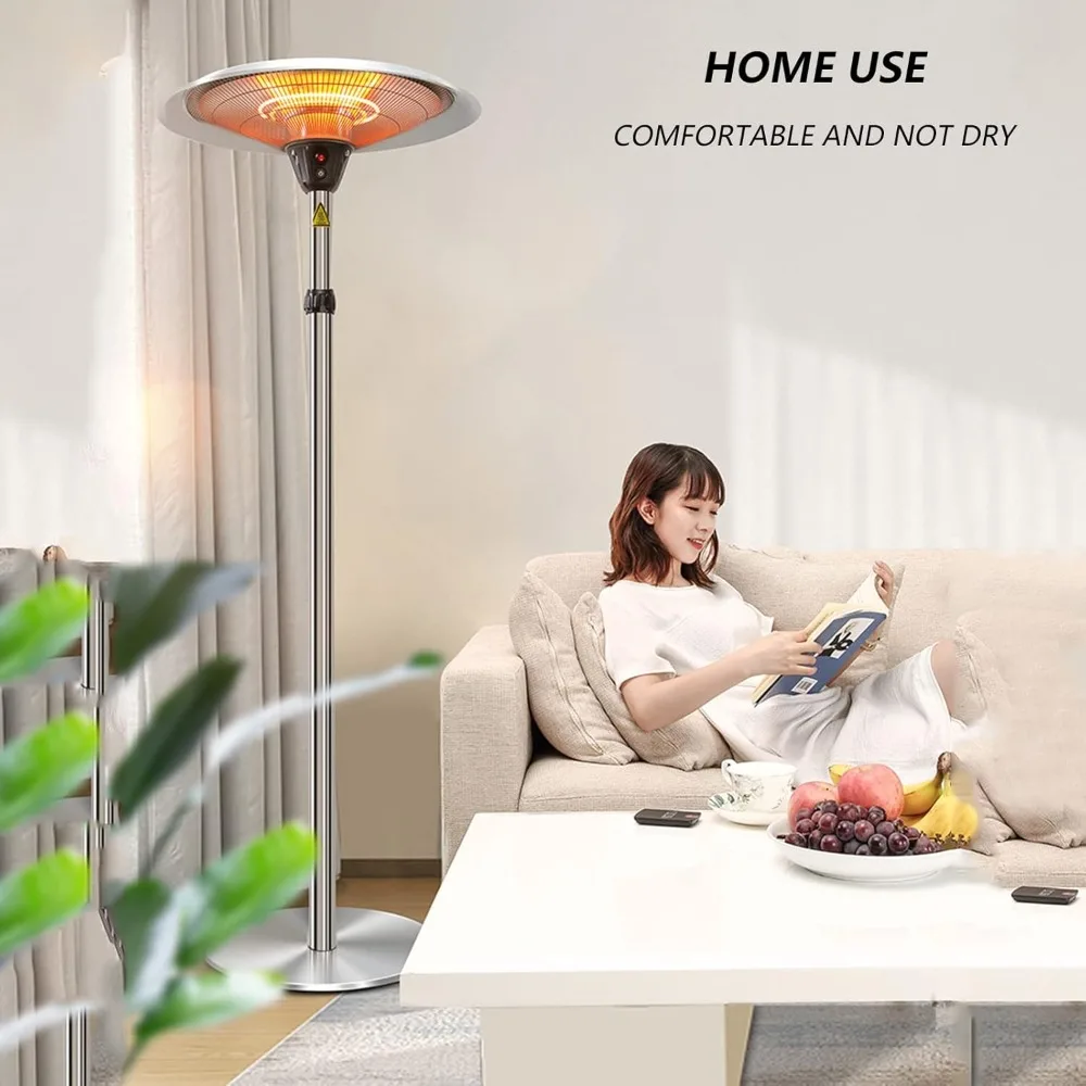 Household Heater, Vertical Heater, Suitable for Indoor and Outdoor Use, Coffee Shops, Living Rooms, Stainless Steel