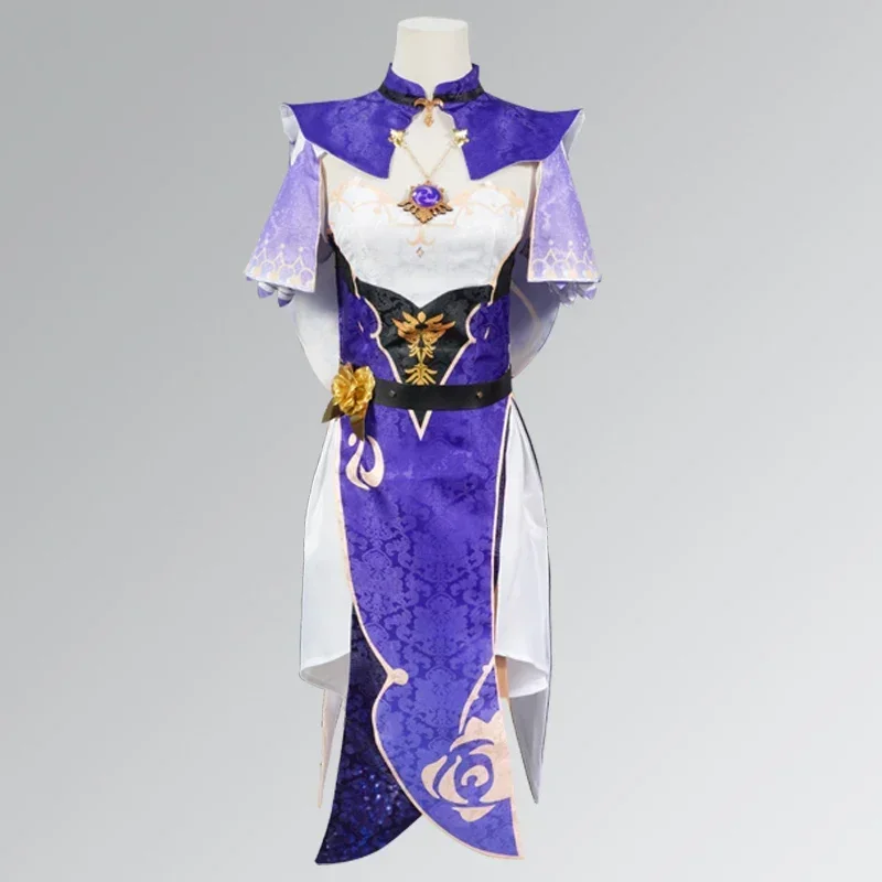 Lisa Cosplay Traje para Mulheres, Genshin Impact, Anime Halloween Costumes, Uniforme de Carnaval, Peruca Adulta