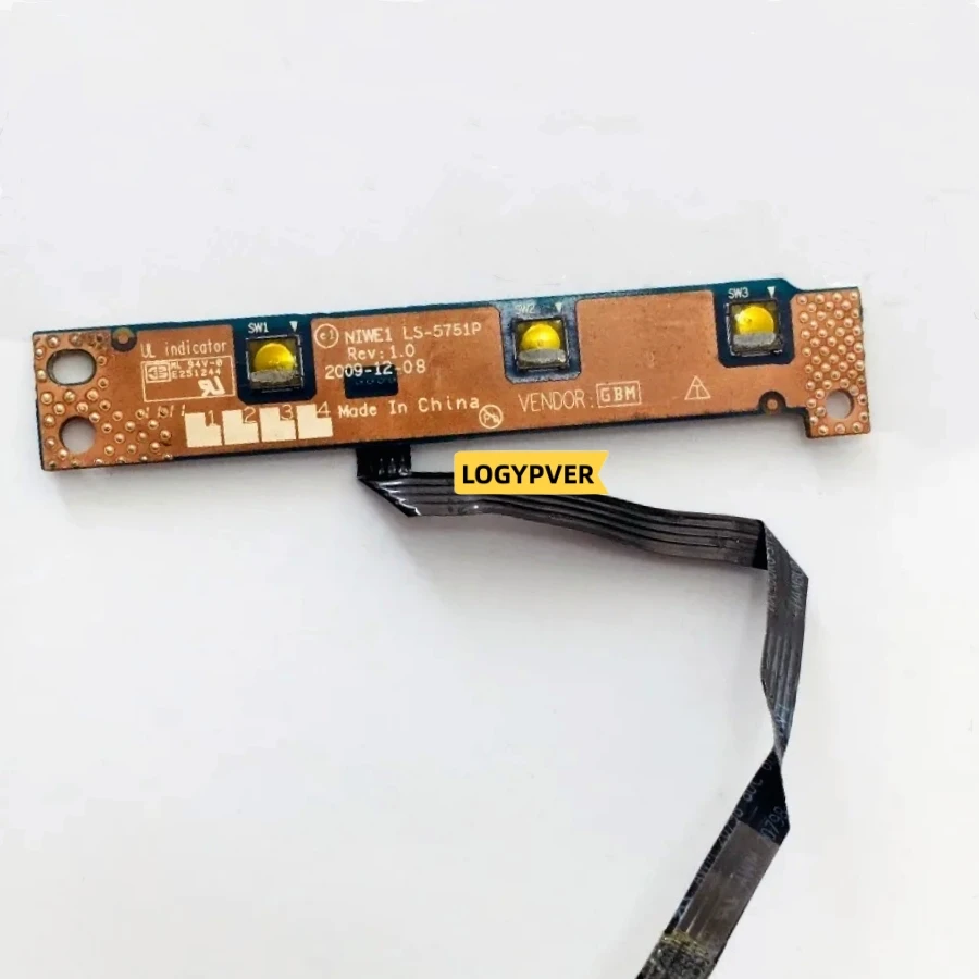 For Lenovo G460 Z460 G465 Z465 Laptop Power Button Board with Cable switch Repairing Accessories NIWE1 LS-5751P