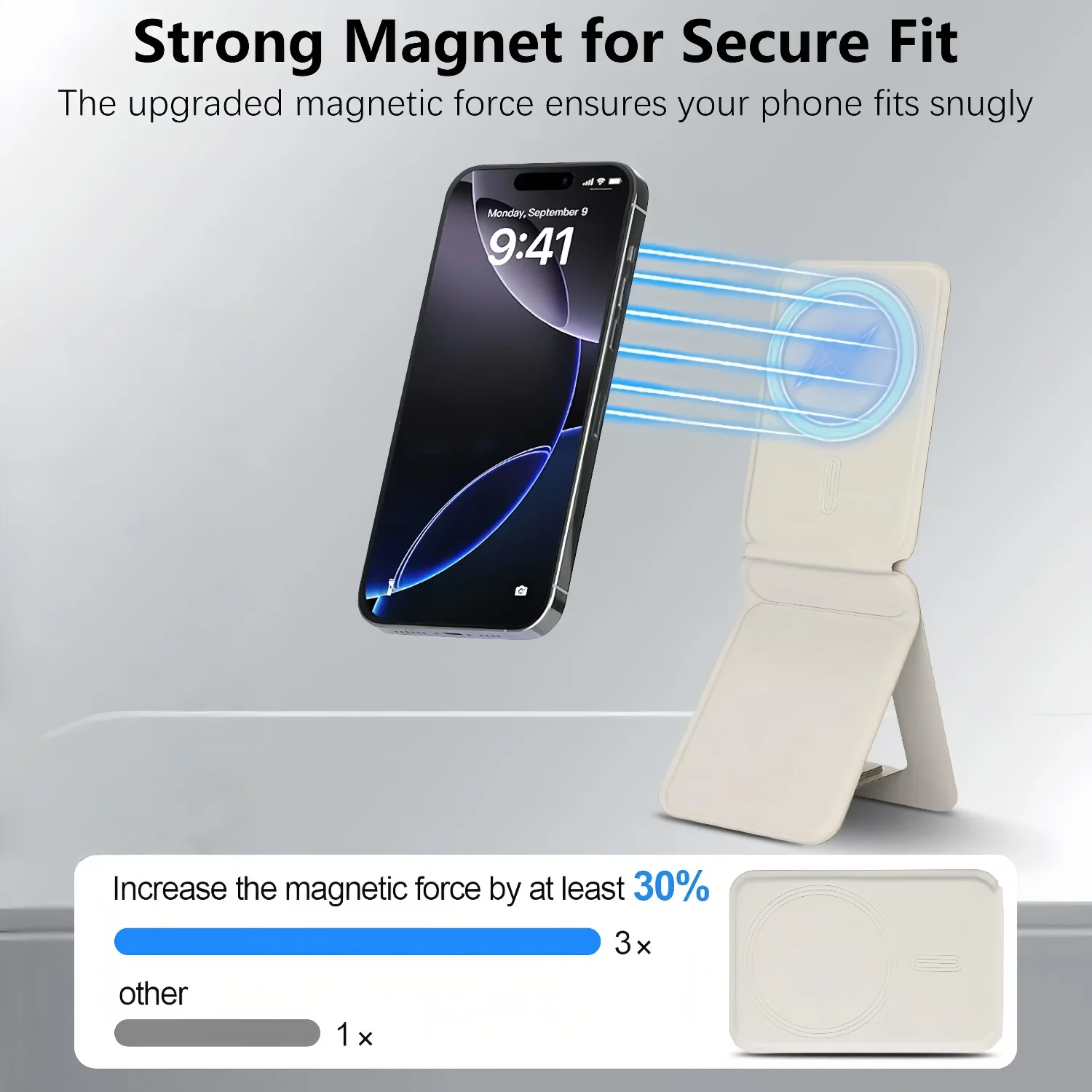 Trépied Mobile Compatible avec iPhone avec réglage de l'angle et aimants puissants ainsi que le bâton de Selfie Invisible MagSafe
