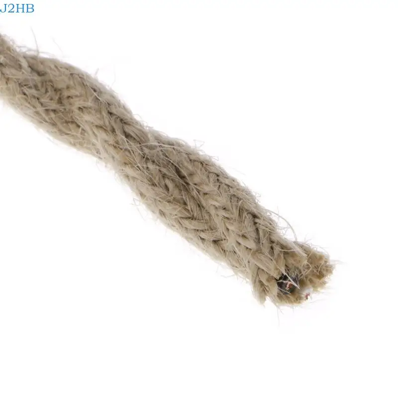 J2HB 5 Meters 2x0.75 Vintage Rope Twisted Electric Wire Retro DIY Hemp Braided Electr