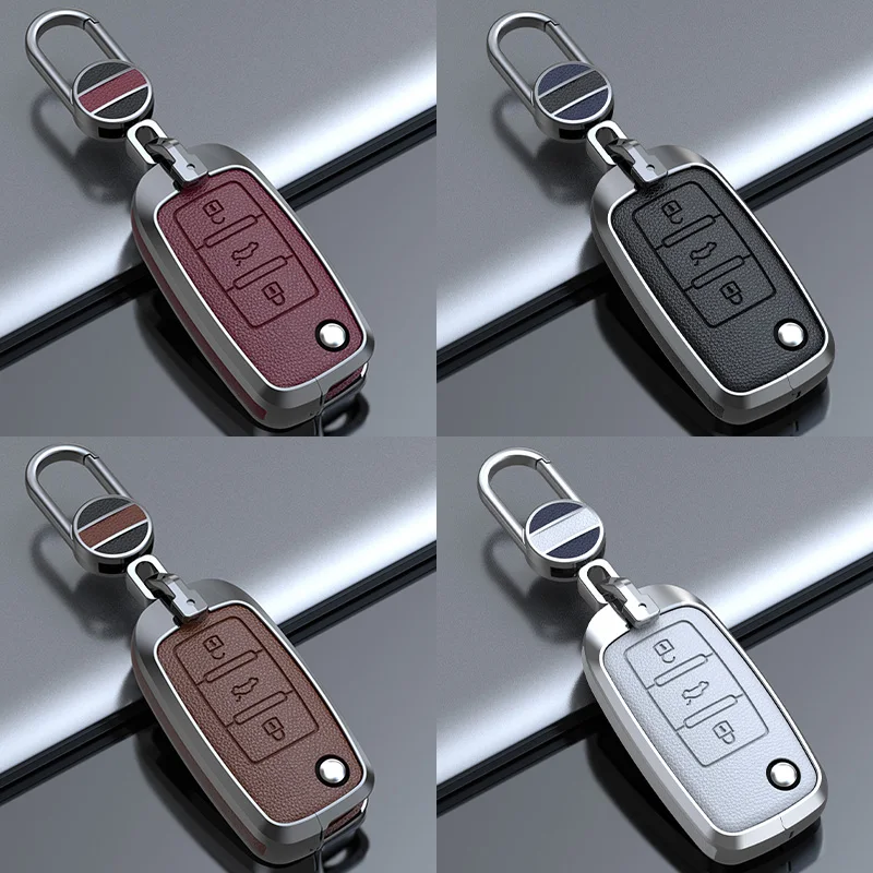 Zinc Alloy Car Remote Key Case Shell For VW Volkswagen Polo Golf Passat Beetle Caddy Tiguan Skoda Octavia Kodiaq Seat Leon Altea