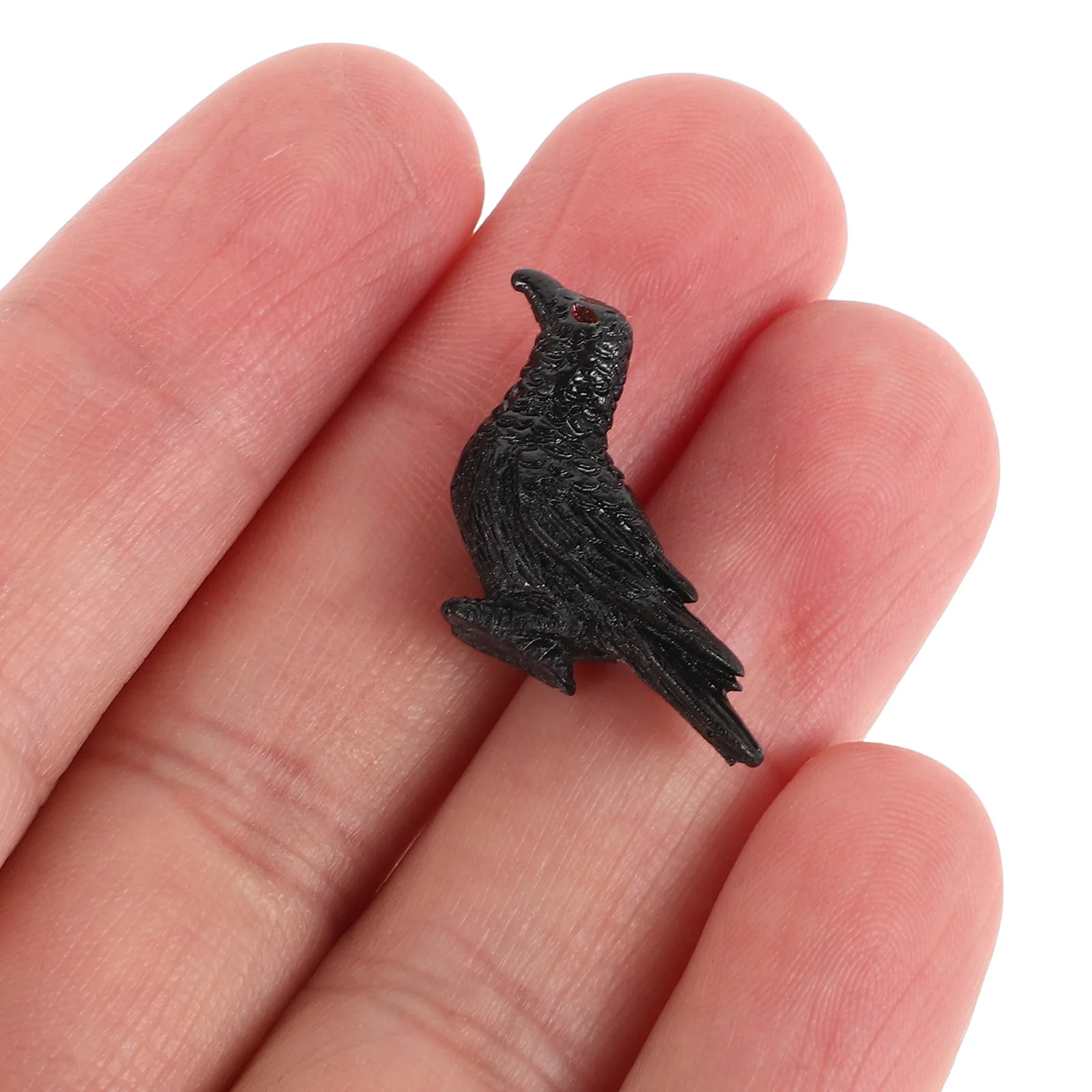12 Stuks Mini Kraai Hars Standbeelden Halloween Decoratieve Miniatuur Zandtafel Ornamenten Mini Kraai Zand Tafel Decor Desktop Ornament