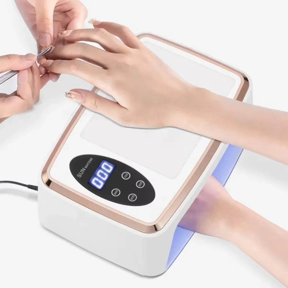 90LEDs LED Nail Lamp Portable Nail Art Machine UV Curing Lamps Multifunctional Double-hand Nail Art Baking Light