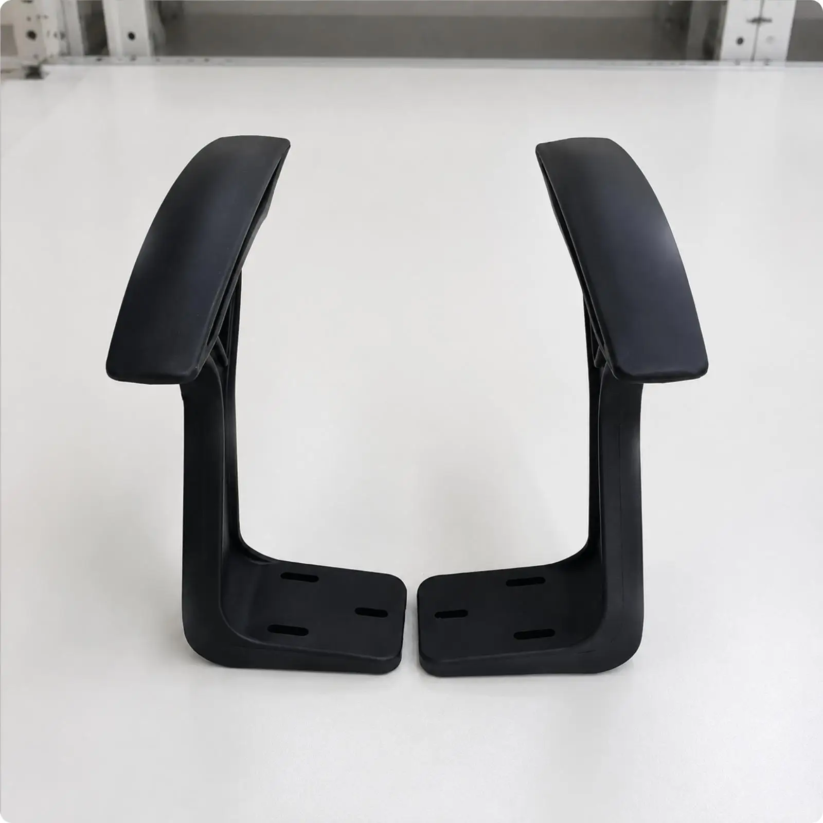Replacement Office Arm Support Set for Swivel Chair Plastic Armrests with Pre Drilled Base for Computer Desk Chair Repair