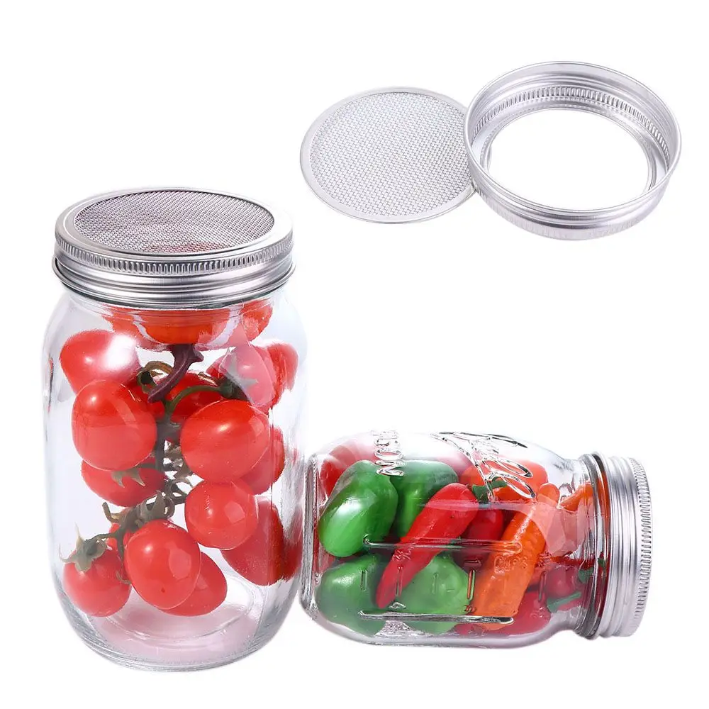 

Healthy Organic with Stand Stainless Steel Mason Jars Germination Cover Sprouter Sprouting Jar Kit