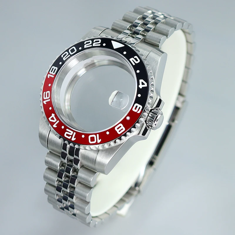 40mm Men's Watches Metal Case For NH34 NH35 NH36/4R Miyota8215 ETA2824 Movements GMT MASTER 20ATM Diver Watch Case Jubilee bands