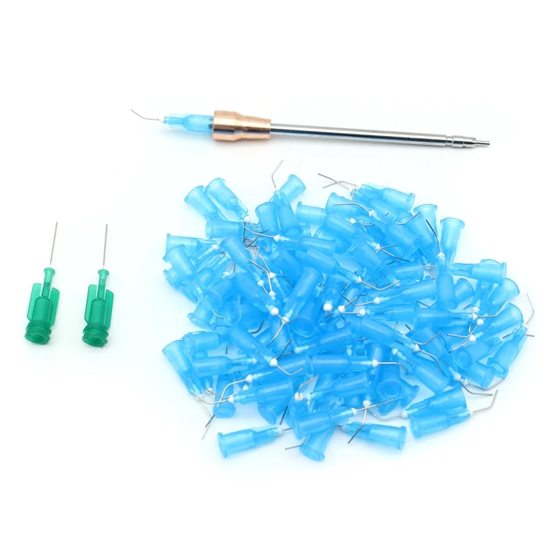 Dental Material 3-way Syringe Three Gun Spray Rod Root Canal Irrigation Spray Nozzle Oral With 100 Pc Bent Needle Tips