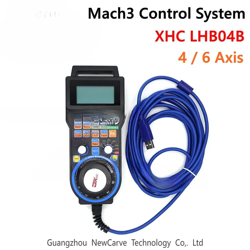 

XHC LHB04B Newest Mach3 Wired MPG Pendant Handwheel CNC Controller For 4 / 6 Axis Engraving Machine NEWCARVE