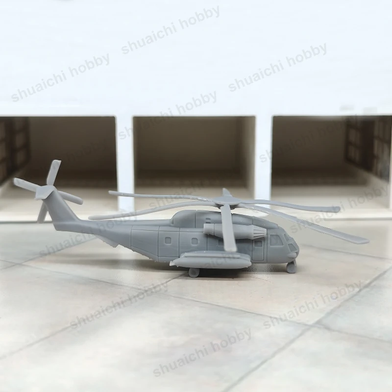 2PCS 1/700 350 Sea Stallion CH-53 Transport Helicopter Model Length 2.8/5.6cm Mini Rescue Helicopter Amphibious Aircraft Toys