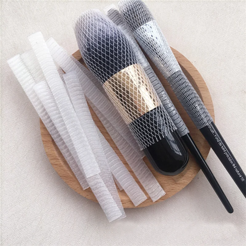 Zestaw siatek ochronnych na pędzle do makijażu 30/50/100 szt., wielorazowe siatki na pędzle do makijażu, siatka ochronna na pędzle do makijażu, zapobiegająca plamom.