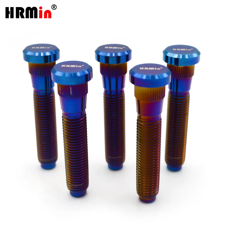 مسمار عجلة HRMin Racing Never Rust Gr.5 من التيتانيوم M12*1.25*55/60/65 ملم لنيسان وسوبارو وGreatwall وسوزوكي #4
