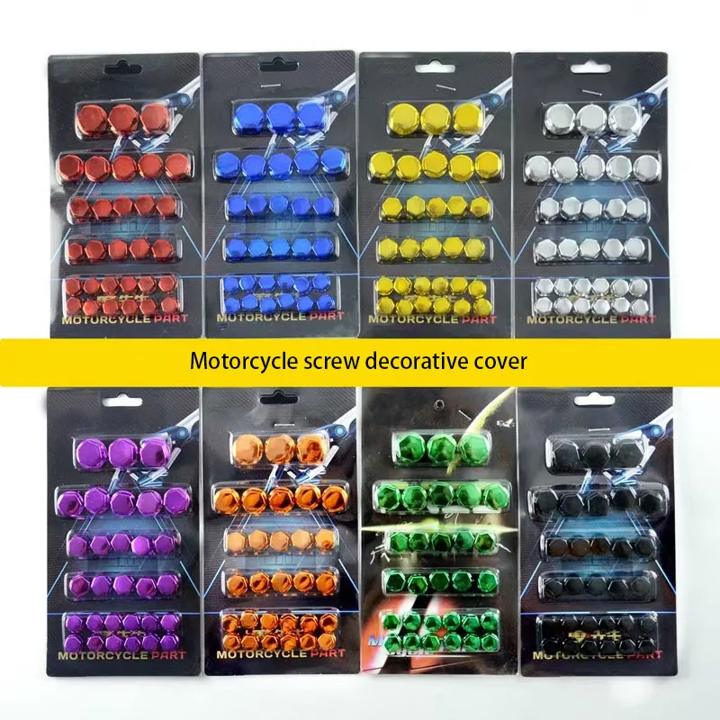 30pcs Motorcycle screw decorative Colored Nut Cover Cover for Car Motor Scooters Electric Motorcycle Accessories