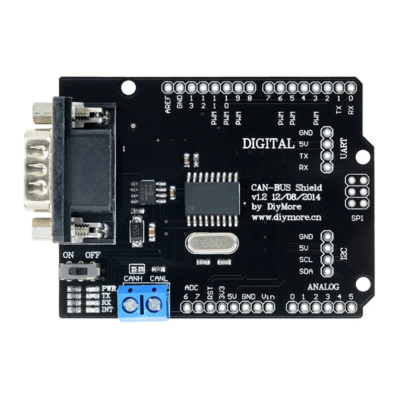 MCP2515 magistrala Can płytka Shield SPI moduł kontrolera rozszerzenia złącze interfejsu DC 5V-12V dla Arduino Seeeduino