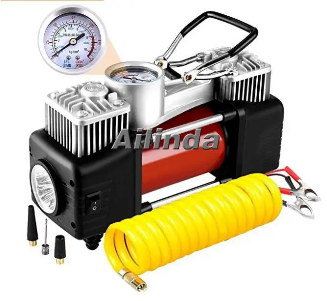 

12V Air Compressor Double Cylinder Portable Car Tire Inflator