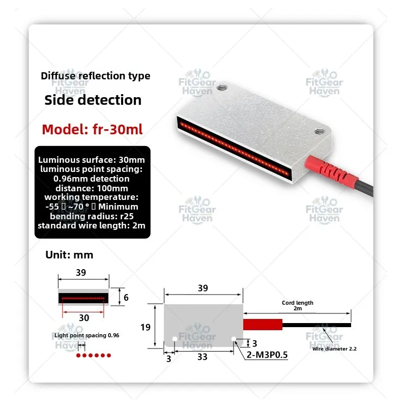 Suitable for Matrix Fiber Sensor Area Detection Diffuse Reflection Grating Optical Induction Switch Probe Amplifier