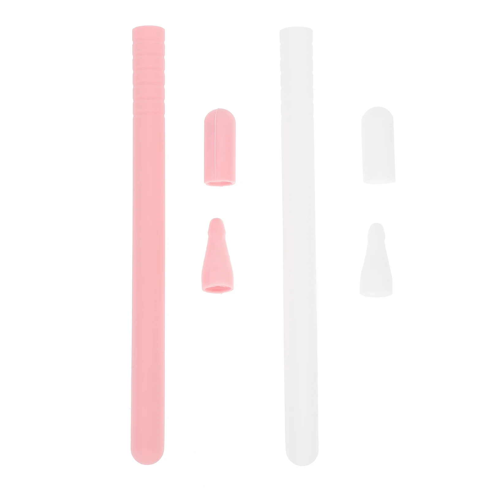 

2 Sets Stylus Cover Lightweight Shock Proof Ergonomic Degree Protection Longer Life Skin Friendly Silicone