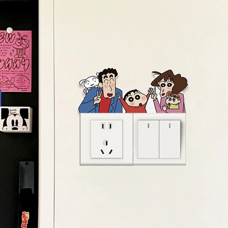 

Карандаш Шин-тян акриловый переключатель декоративная наклейка на стену макет комнаты трансформация 3dSocket уродливая наклейка водостойкая наклейка на стену