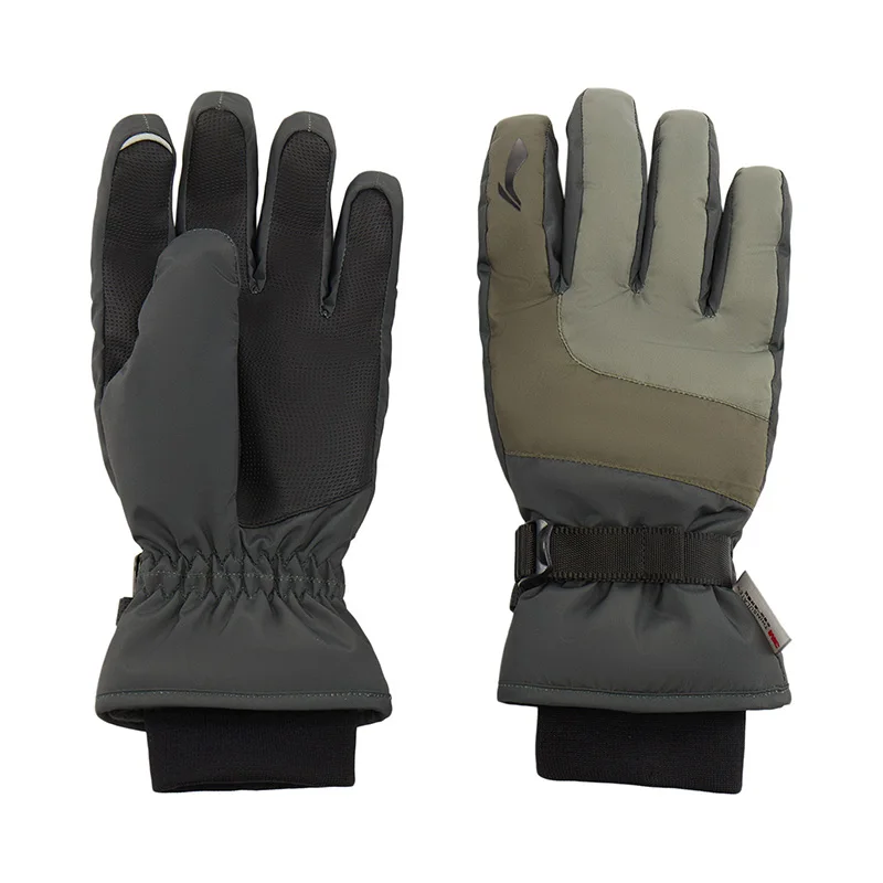 Li-Ning للجنسين الرياضة نمط قفازات الصوف الشتاء البوليستر لمس بطانة يندبروف قفازات حرارية ASGV015