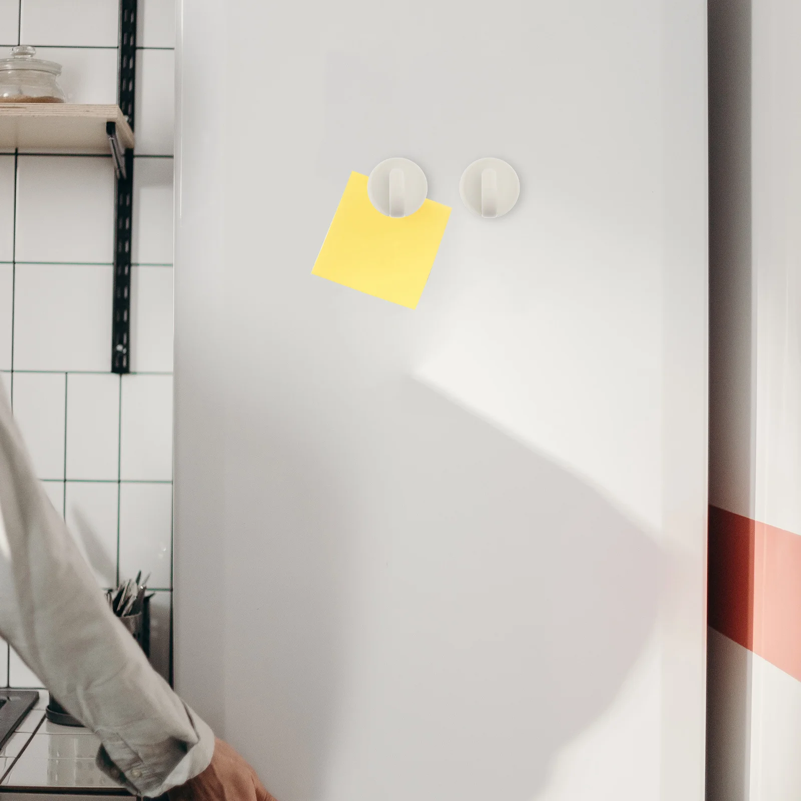 

2Pcs Refrigerator Magnet Hooks Creative Kitchen Hooks Strong Adhesive Holder for Hanging Clothes Towels Keys Bags Coat